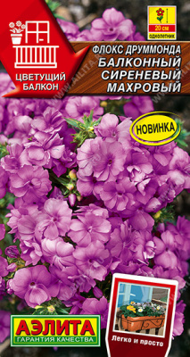 Балконный Сиреневый махровый флокс друммонда (а)