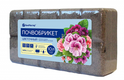 Почвобрикет Цветочный сад 10л (БМ)