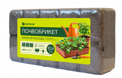 Почвобрикет Крепкая рассада 10л (1уп/7шт) БМ
