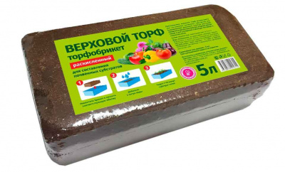 Торф верховой Торфобрикет 5л (1упак/10шт) БМ