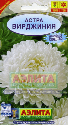 Вирджиния, астра белая 30см 0,3гр (а)