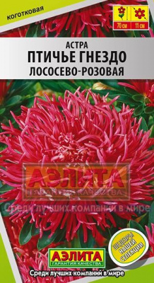Птичье гнездо лососево-розовая астра (а)